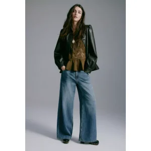 Garderobe Wanita Jeans Pinggang Reguler Lebar